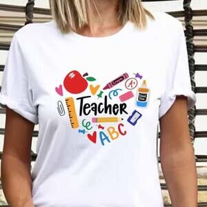 Teacher Heart Funny Teachers Day Appreciation Graphic T Shirt